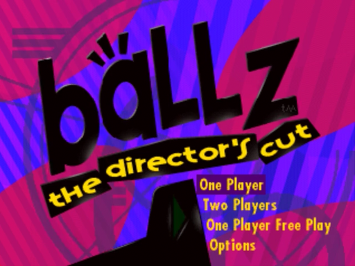 Ballz: The Directors Cut title screen for 3DO